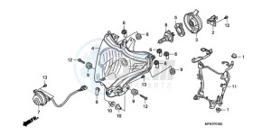 CB1000RA9 UK - (E / ABS MPH) drawing HEADLIGHT