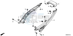 MSX125D MSX125 UK - (E) drawing REAR COWL