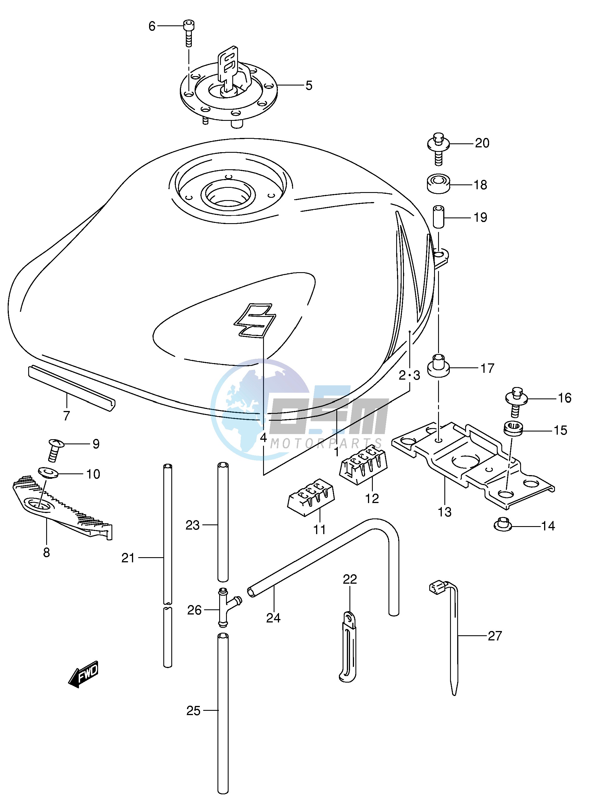 FUEL TANK (GSF600ZK4)