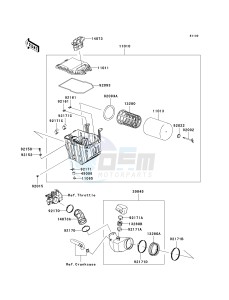 KSF 450 B [KFX450R MONSTER ENERGY] (B8F-B9FB) B8F drawing AIR CLEANER