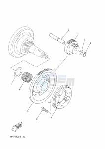 MT-125 ABS MT125-A (BR37) drawing STARTER CLUTCH