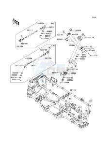 KVF 750 B (BRUTE FORCE 750 4X4I) (B6F-B7FA) B7FA drawing FRAME