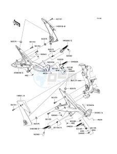 EX 650 A [NINJA 650R] (A6F-A8F) A8F drawing FOOTRESTS