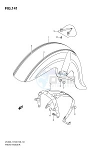 VL800 (E3-E28) VOLUSIA drawing FRONT FENDER (VL800TL1 E28)