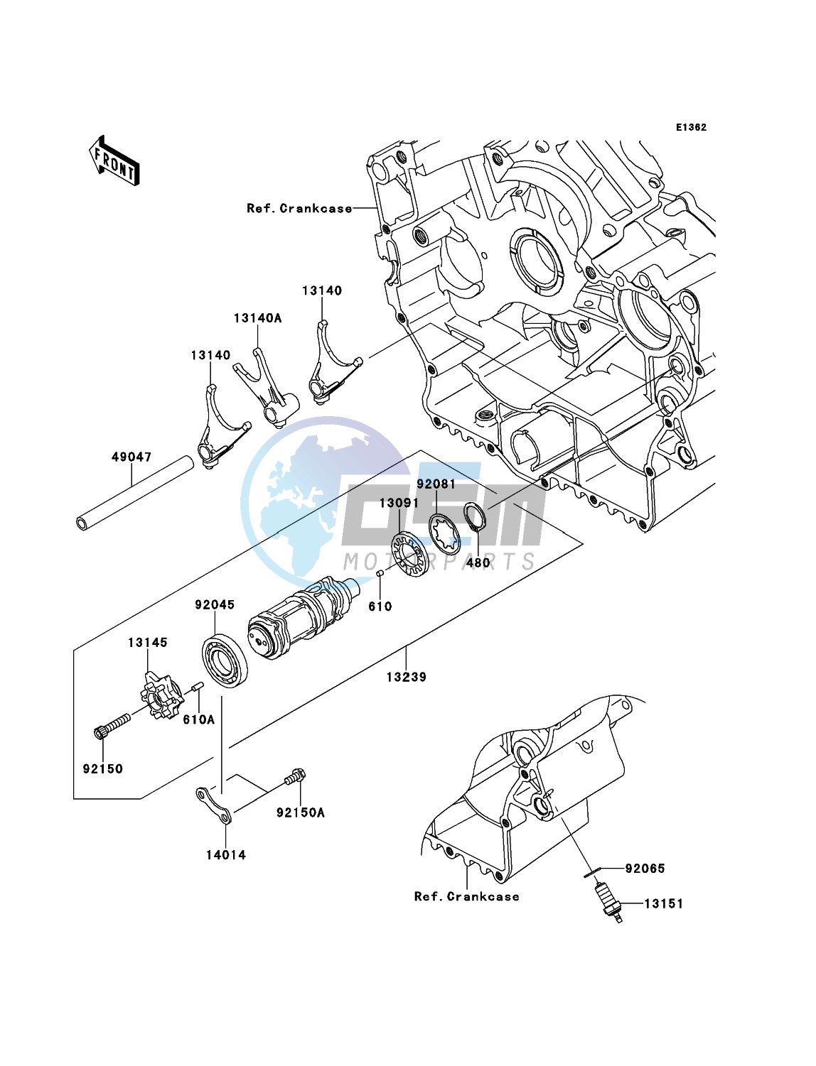 Gear Change Drum/Shift Fork(s)