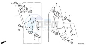 VT750CA9 KO / MK ST drawing REAR CUSHION