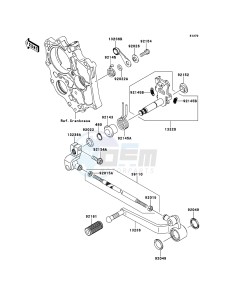 VERSYS_ABS KLE650DEF XX (EU ME A(FRICA) drawing Gear Change Mechanism