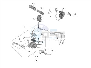 SCARABEO 50 2T CARBURATORE E4 CLASSIC (EMEA) drawing Front master cilinder