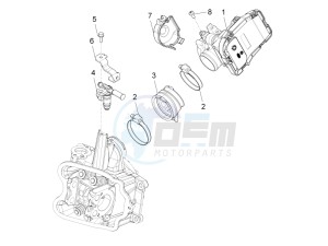 Beverly 350 4t 4v ie e3 ( USA - ca ) USA_CAL drawing Throttle body - Injector - Union pipe