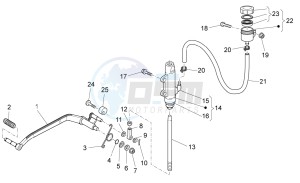 Nevada Classic 750 drawing Rear master cylinder