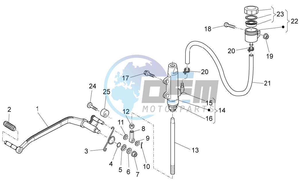 Rear master cylinder