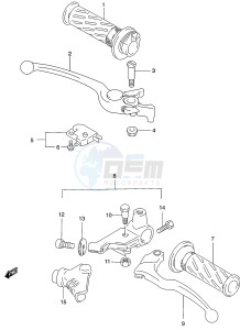 GS500 (P19) drawing HANDLE LEVER