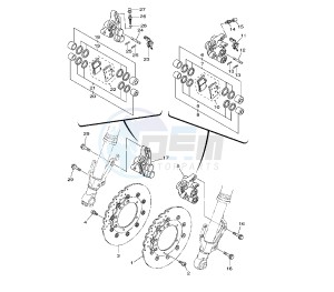 XTZ SUPER TENERE 1200 drawing FRONT BRAKE CALIPER