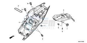 CBR600FAB CBR600F ABS E drawing REAR FENDER