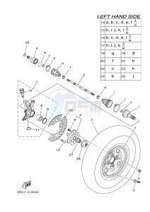 YFM700FWAD YFM700PF GRIZZLY 700 EPS (B383) drawing FRONT WHEEL