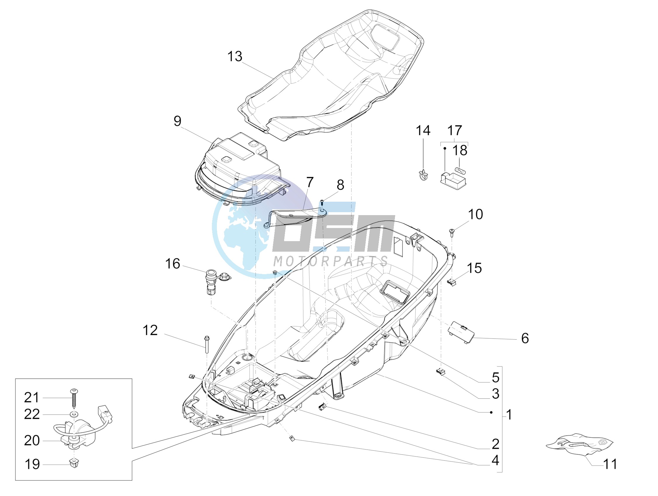 Helmet housing - Undersaddle