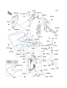 KX 100 A [KX100 MONSTER ENERGY] (A6F - A9FA) D7F drawing RADIATOR