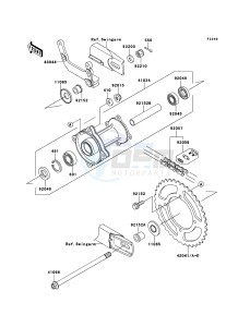 KX65 KX65ABF EU drawing Rear Hub