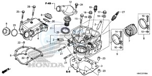 TRX500FM1H TRX500 ED drawing CYLINDER HEAD