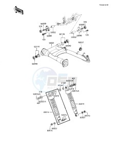 KZ 1100 L [LTD SHAFT] (L1) [LTD SHAFT] drawing SWING ARM_SHOCK ABSORBERS