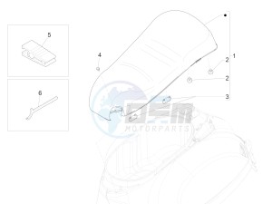 GTS 150 SUPER 4T 3V IE ABS E4 (EMEA) drawing Saddle/seats