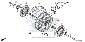 GL1800BG GOLDWING - F6B UK - (E) drawing FRONT WHEEL