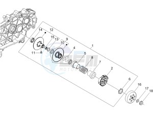 Liberty 125 4T PTT E3 (E) (EMEA) drawing Driven pulley