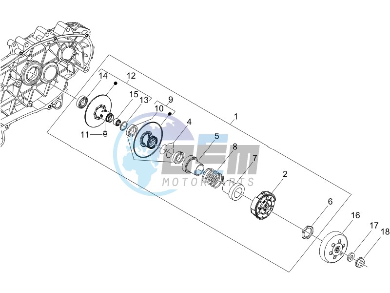 Driven pulley