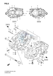 LT-Z400 (E28-E33) drawing CRANKCASE