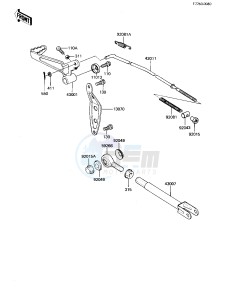 KX 250 B [KX250] (B1) [KX250] drawing BRAKE PEDAL_TORQUE LINK