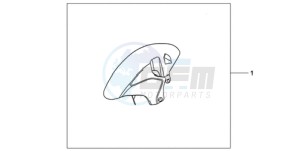 CBR1000RA9 Korea - (KO / ABS) drawing CARBON FIBER FRONT FENDER