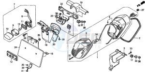 VT750C3 drawing TAILLIGHT (1)