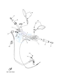 MTN1000 MT-10 MT-10 (B677) drawing STEERING HANDLE & CABLE