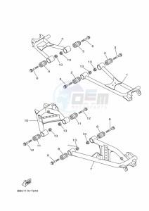 YFM450FWB KODIAK 450 (BJ5X) drawing REAR ARM