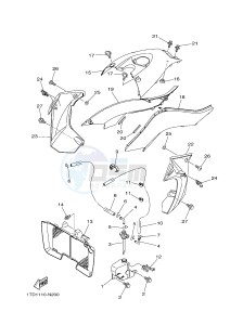 YFZ450R YFZ450RSSE YFZ450R SPECIAL EDITION (1TDA) drawing SIDE COVER