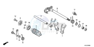 CBR250RD CBR250R 2E - (2E) drawing GEARSHIFT DRUM