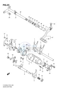 LT-Z400 (E33) drawing GEAR SHIFTING