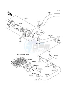 MULE 3010 DIESEL 4x4 KAF950D8F EU drawing Air Cleaner