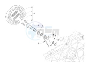 Liberty 50 iGet 4T 3V 25kmh (EMEA) drawing Rear brake - Brake jaw