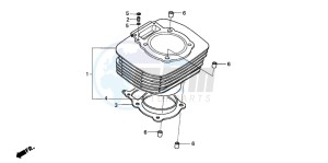 TRX400FA FOURTRAX AT drawing CYLINDER