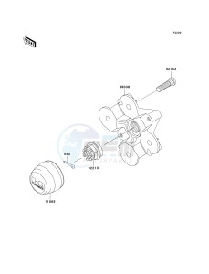 KVF 750 B (BRUTE FORCE 750 4X4I) (B6F-B7FA) A7F drawing FRONT HUB