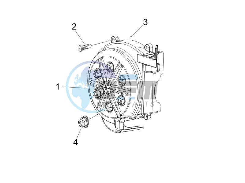 Flywheel magneto cover - Oil filter