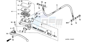 VFR8009 UK - (E / MME) drawing CLUTCH MASTER CYLINDER