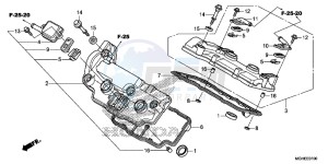 VFR1200XE CrossTourer - VFR1200X 2ED - (2ED) drawing CYLINDER HEAD COVER