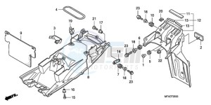 CBF1000A UK - (E / MKH) drawing REAR FENDER