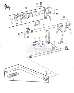 KZ 1000 G [CLASSIC] (G1) [CLASSIC] drawing GEAR CHANGE MECHANISM