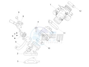 Liberty 150 iGet 4T 3V ie ABS (APAC) drawing Throttle body - Injector - Union pipe