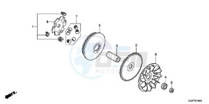 NSC50E Vision 50 - NSC50E UK - (E) drawing DRIVE FACE