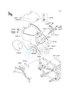 KVF 650 A [PRAIRIE 650 4X4] (A1) [PRAIRIE 650 4X4] drawing SIDE COVERS