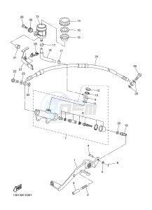 YZF-R6 R6 600 (1JSU 1JSV) drawing REAR MASTER CYLINDER